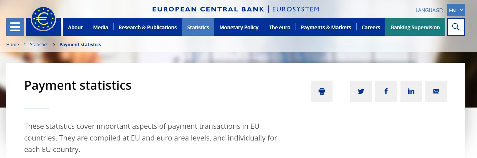 Payment Statistics